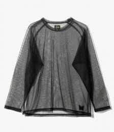 L/S U-Neck Tee - Tulle Dot Lace