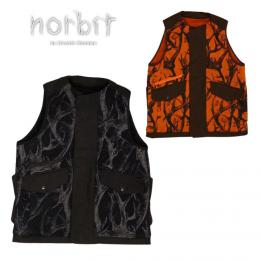 norbit　HORN TREE PRINT WOOL BOA VEST/HNVT-024