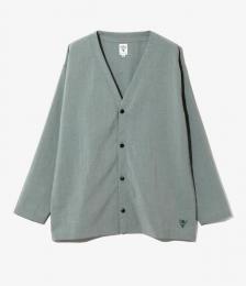 V-Neck Cardigan - Poly Oxford
