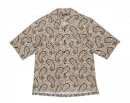 PSYCHEDELIC PAISLEY HALF SLEEVE SHIRT BEIGE