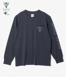 〈SOUTH2 WEST8〉x〈FOXFIRE〉L/S RoundPocketTee  SCORON
