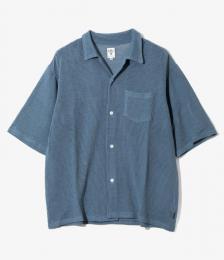 S/S Open Collar Shirt - Cotton Mesh BU