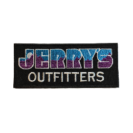 "JERRY’S OUTFITTERS" logo patch!!  Purple×Blue