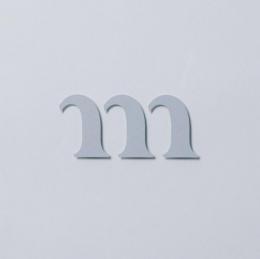 REFLECTIVE "m" STICKER/リフレクティブmステッカー