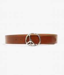 Peace Buckle Belt - Steer Lthr.