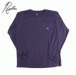 L/S Crew Neck Tee - Poly Jersey　BLACK/EGGPLANT