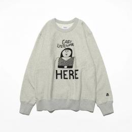 EASY LISTENING HERE SWEATSHIRT designed by Tomoo G